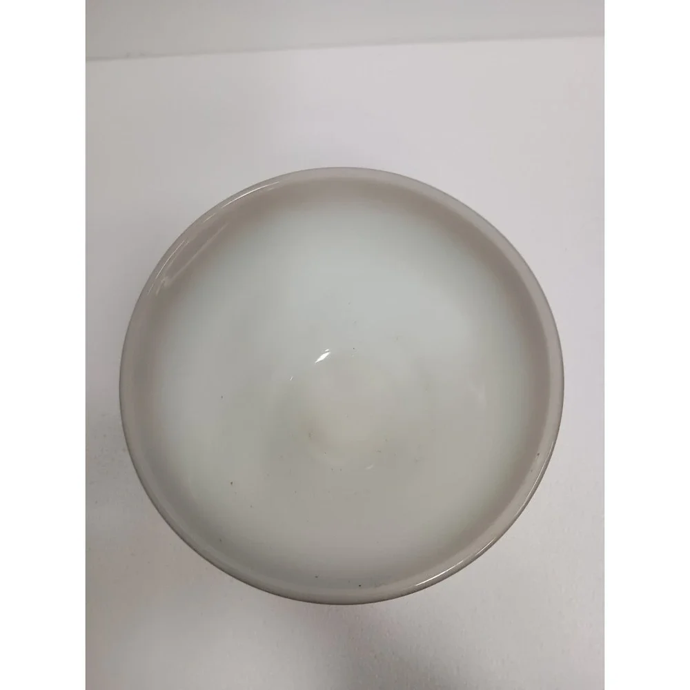 Vintage Federal Glass Ombre Milk Glass Heat Proof Mixing Bowl Round  Mid Century
